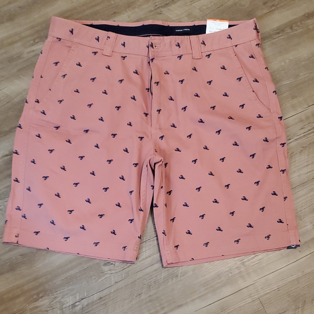 St. John's Bay Coral Printed Stretch Flat Front Shorts